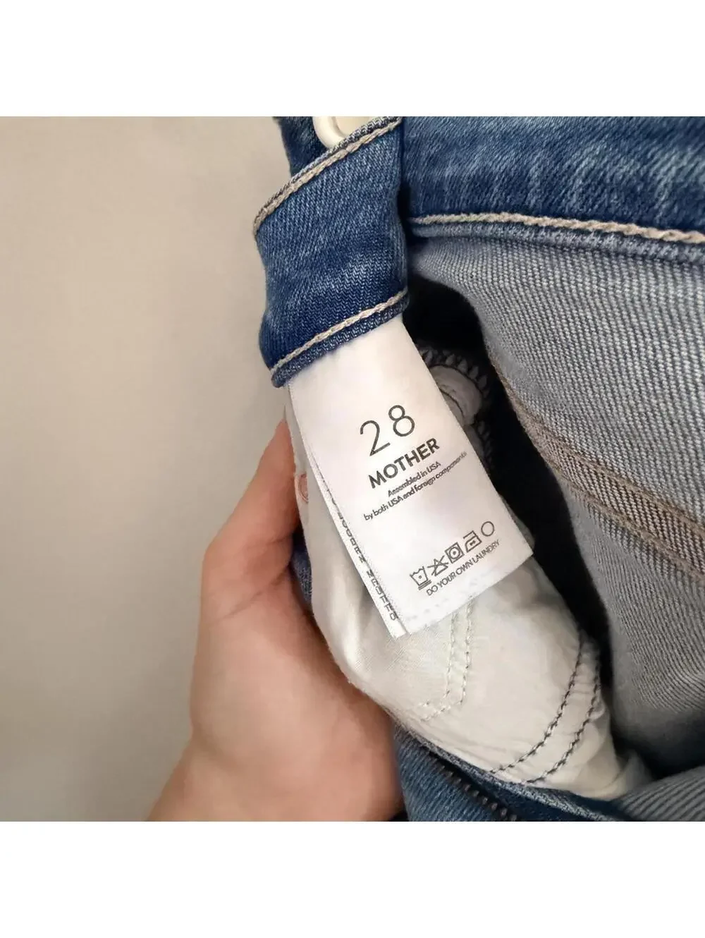 Mother Lil' Zip Rambler Flood Jeans in Out of the Blue